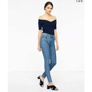 NWT Sandro Diva Blue Star Skinny Jeans Sz 36 US 6